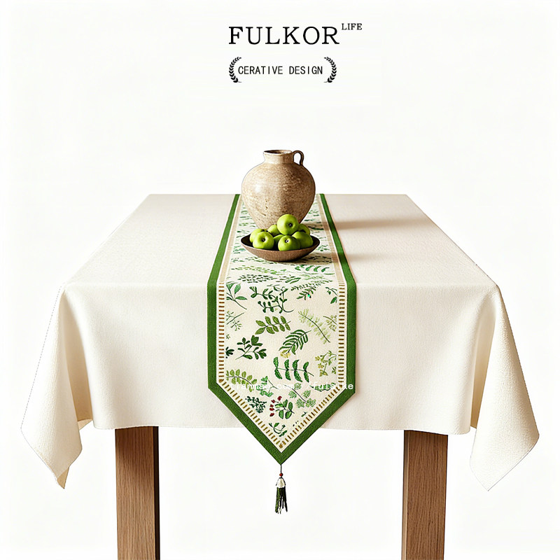 桌旗新中式轻奢高端餐桌中间长条台布茶几电视柜边柜台面装饰盖布,居家布艺,桌旗,淘宝优惠券,粉丝福利购,淘宝优惠卷