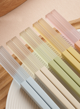 高颜值马卡龙合金筷子抗菌防霉家用分餐一人一筷防滑耐高温家庭装