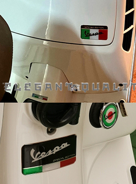 适用Vespa维斯帕 GTS30 0春天冲刺150 反光防水小贴标 贴纸 贴花