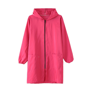 防水防油长袖女围裙罩衣大人家用厨房时尚做饭纯色外套工作服新款