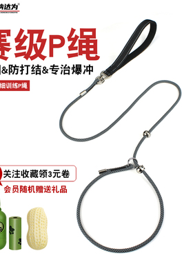 p链p绳狗狗牵引绳遛狗链子小中大型犬训犬防爆冲打结金毛宠物用品