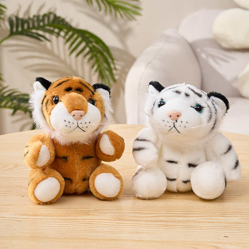 仿真小老虎生肖虎毛绒玩具钥匙扣背包小挂件挂链玩偶小公仔挂饰男