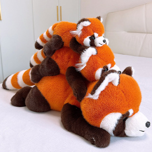 艺绒坊小熊熊猫公仔趴姿熊猫基地纪念品毛绒玩具国宝花花熊猫