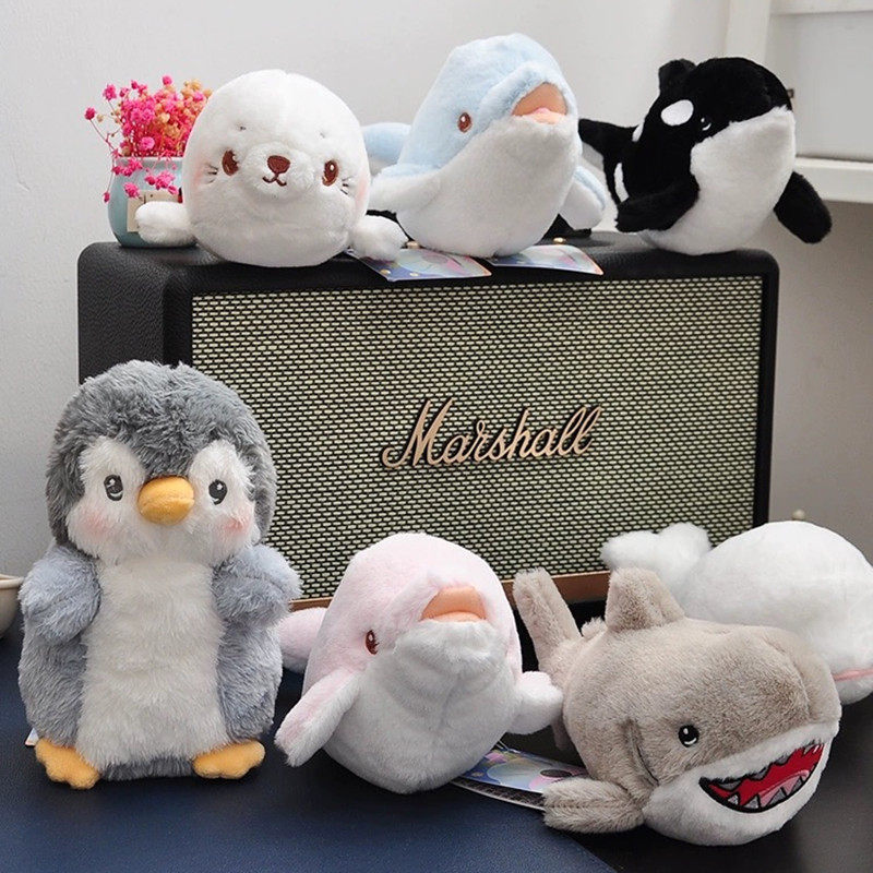海洋馆可爱海豚宝宝毛绒玩具虎鲸公仔企鹅海豹白鲸抱枕儿童礼物女,玩具/童车/益智/积木/模型,毛绒/玩偶/公仔/布艺类玩具,淘宝优惠券,粉丝福利购,淘宝优惠卷