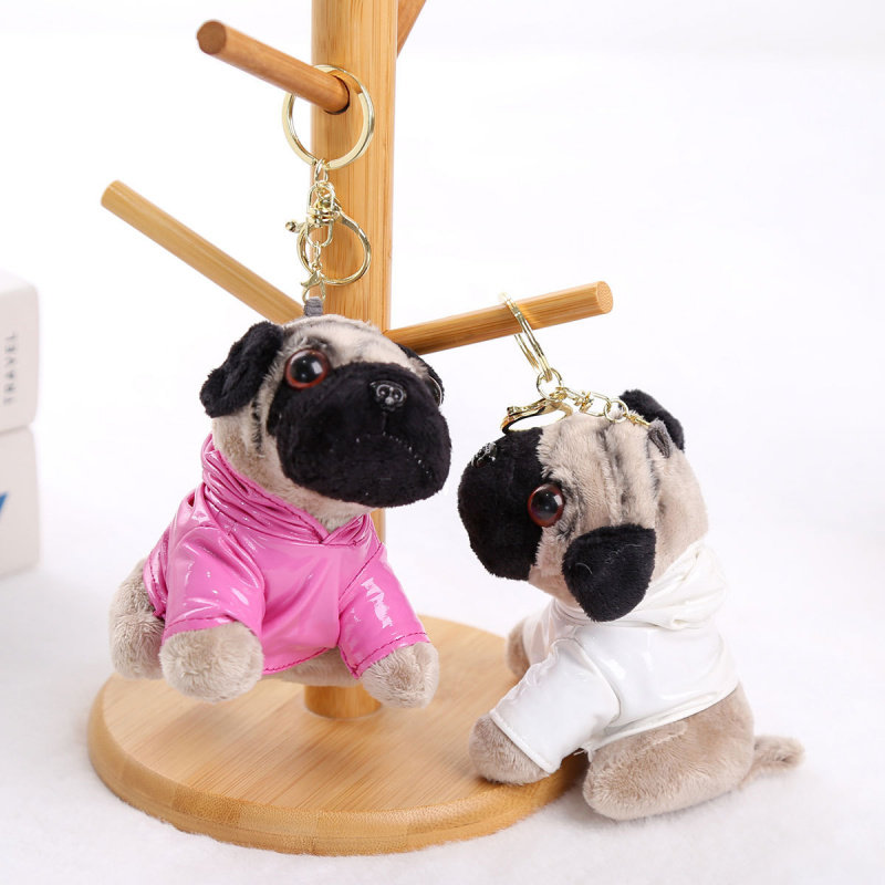 巴哥犬挂件沙皮狗毛绒公仔挂件包包挂饰女生礼物布娃娃书包钥匙扣