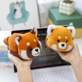 嘟嘟脸毛绒玩具小熊猫企鹅土拨鼠手腕垫玩偶卡皮巴拉公仔掌中宝