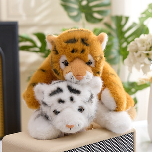 可爱玩偶部落仿真公仔森林动物园趴趴虎儿童毛绒玩偶生日礼物