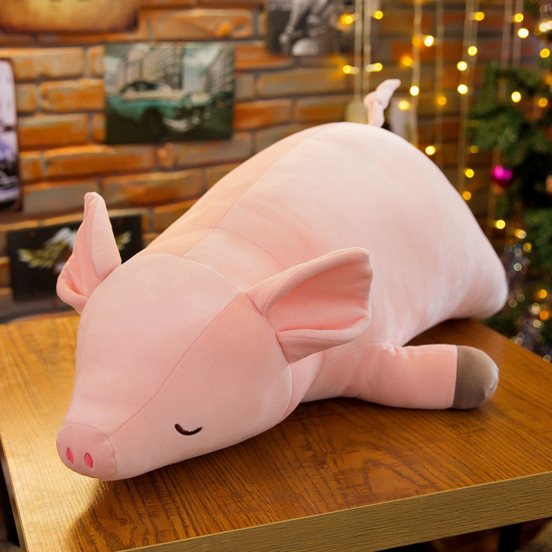 粉色趴趴猪抱枕公仔软体小猪猪玩偶懒人床上睡觉靠垫大号毛绒玩具
