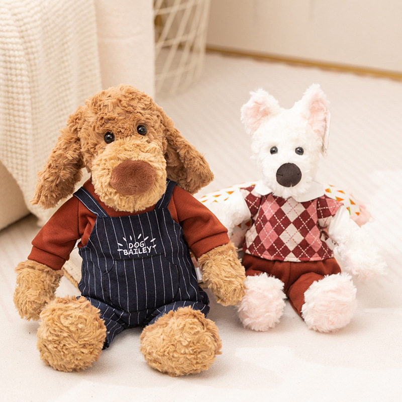 贝利雪犬棕犬泰迪狗毛绒玩具可爱公仔柔软玩偶穿衣背带裤儿童礼物,玩具/童车/益智/积木/模型,毛绒/玩偶/公仔/布艺类玩具,淘宝优惠券,粉丝福利购,淘宝优惠卷