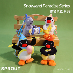 pingu小企鹅挂件毛绒公仔卡通可爱摸鱼踢球玩偶钥匙扣节日礼物批