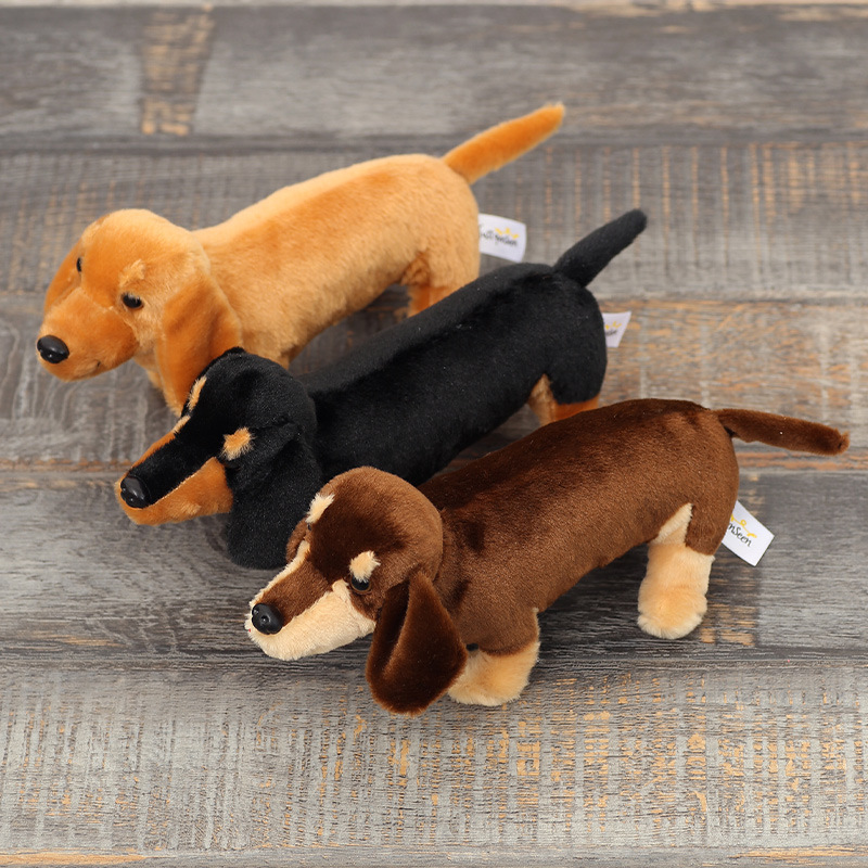 仿真斗牛犬公仔腊肠狗安抚玩偶布娃娃宠物狗毛绒玩偶小朋友礼物