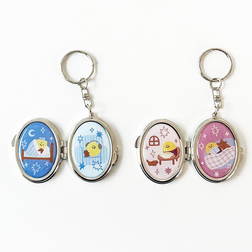 卡通钥匙扣随身镜子包挂件