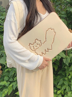 hookkahookka韩国代购 可爱11/13/15寸内胆iPad包笔记本电脑包防震保护套适用于10.5英寸平板Mac book pro