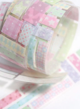 st2krs韩国代购 小清新切膜贴纸胶带手帐素材咕卡装饰贴封口贴ins