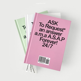 OAB韩国代购 硬面笔记本记事本 简约答案日记本手账本提问万年精装