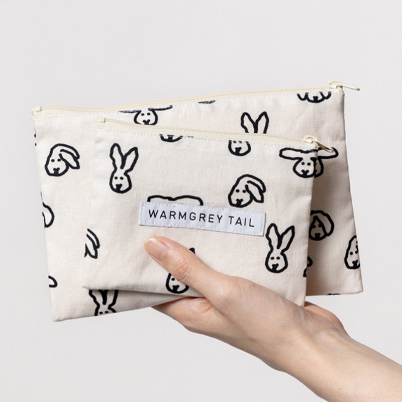 warmgreytail韩国代购 可爱兔兔收纳包棉质大容量化妆包便携收纳,收纳整理,化妆包,淘宝优惠券,粉丝福利购,淘宝优惠卷