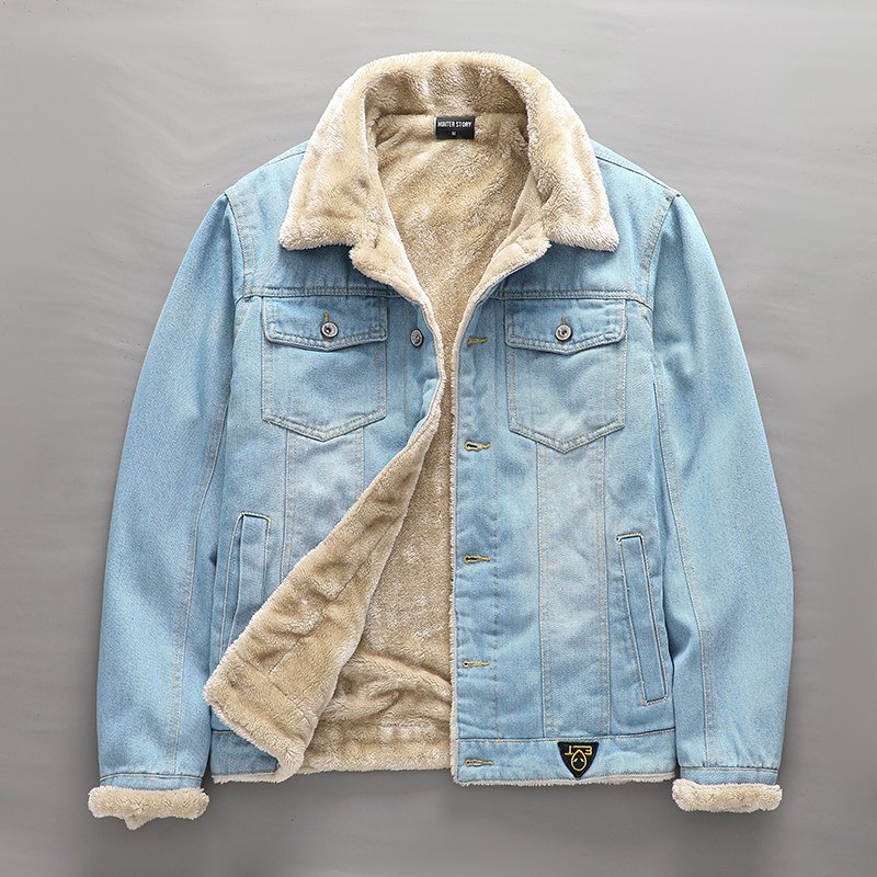 冬季加厚牛仔夹克外套