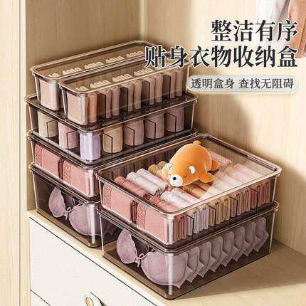 内衣收纳盒内裤袜子整理盒贴身衣物家用分格神器衣柜抽屉式三合一