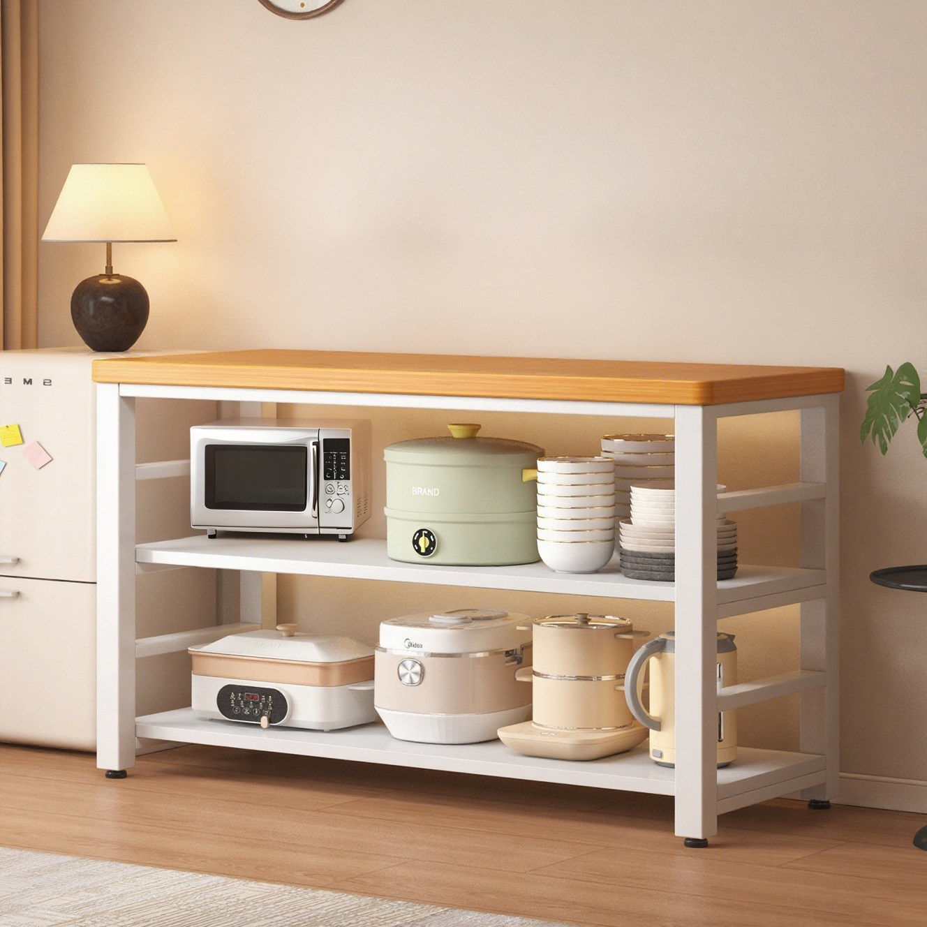 厨房置物架多层多功能落地切菜桌子工作台微波炉锅具收纳架子边柜,厨房/烹饪用具,厨房置物架/置物柜/角架,淘宝优惠券,粉丝福利购,淘宝优惠卷