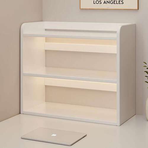 书架桌面置物架家用书桌收纳办公室工位小架子桌上多层转角小书柜