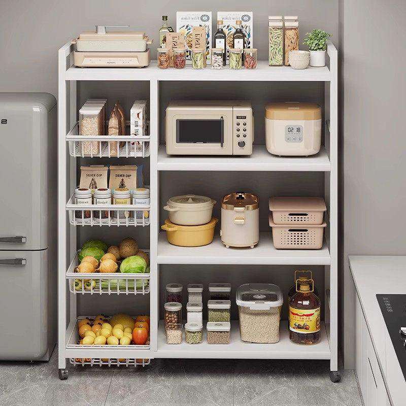厨房落地置物架多功能零食收纳架多层微波炉储物架放果蔬杂物货架,厨房/烹饪用具,微波炉置物架,淘宝优惠券,粉丝福利购,淘宝优惠卷