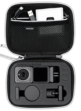 MAXCAM适用于DJI大疆Action2灵眸运动相机osmo2收纳包保护盒便携手提配件旅行包小硬壳防摔抗压防溅水