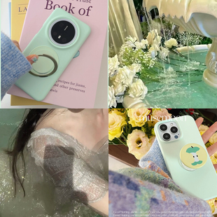 MUSEMOON一眼爱上 春夏新色薄荷曼波真液态硅胶软糯橡皮擦手感手机壳适用华为mate70prop80苹果16小米15 绿