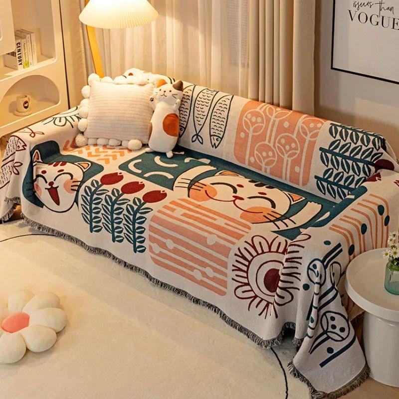 Cartoon Sofa Cover Double Use Beds Blanekets Throw Blanket P