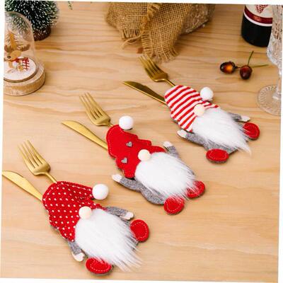 Christmas decoration cutlery set cutlery bag cutlery set