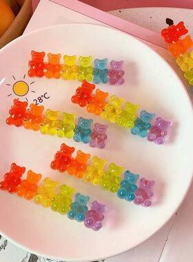 Candy Bears Hair Clips Hair Barrettes Cute Girls Jelly Bear