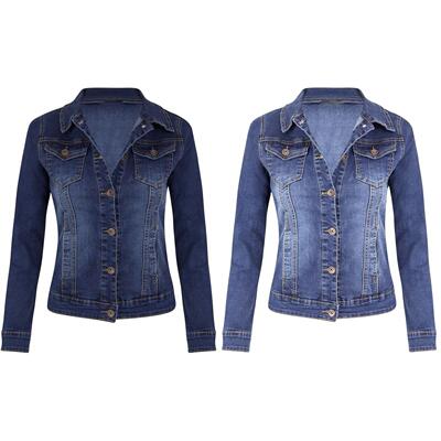 Stretch denim jacket for a short slim-fit locomotive弹力外套