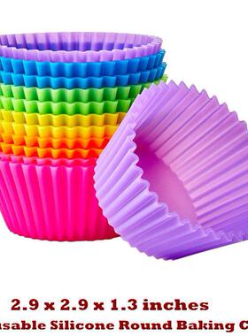 Silicone Round Baking Cups Muffin Liners Cupcake
