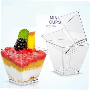 25/50/100pcs 60ML Disposable Plastic Dessert Cups Portion