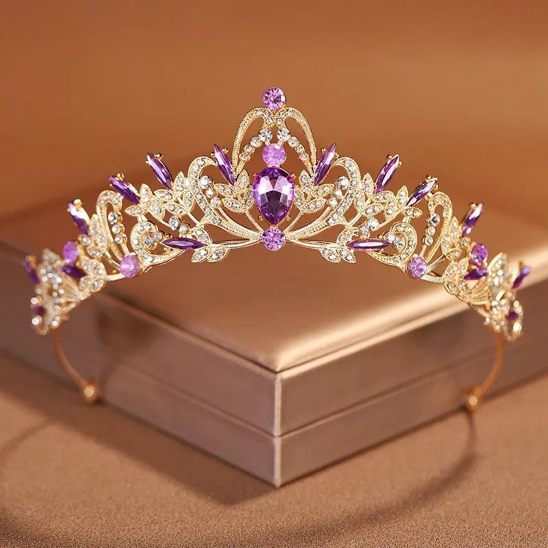 Bridal Headwear Purple-Colour Women