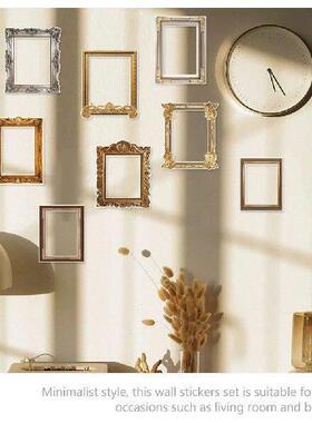 8 Pcs Photo Frame Wall Stickers Picture for Walls DIY Pvc