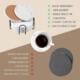 Ceramic Stone Coaster Coasters With Drinks Set Metal For