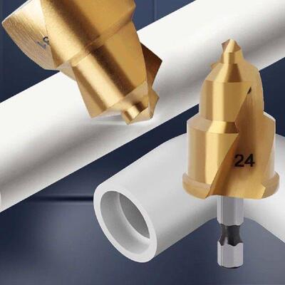 Hex Shank Water Pipe Drill Bit Titanium Plated Expansion