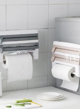 Kitchen Cling Film Storage Rack Paper Towel Holder Rack Wall