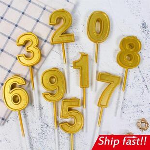 birthday cake digital candles party decoration card Number