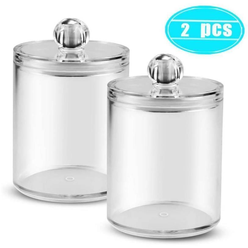Swab Cotton Pad Jewelry Round Plastic Box Storage Container