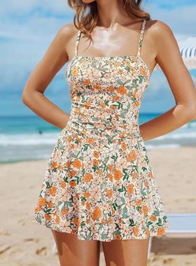 Cupshe Square Neck Swim Dress One-Piece Swimsuit For Women S