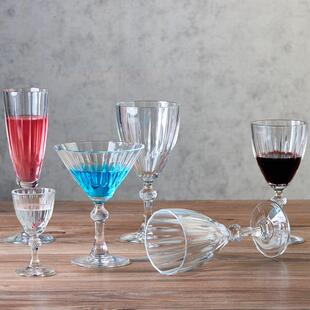 Wine Glasses Diamond Cut Champagne Cocktail Crystal Cups