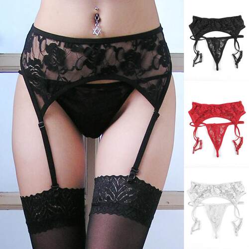 Sexy Stocking Lace Soft Top Thigh-Highs Stockings + Suspende
