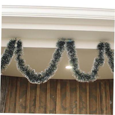 christmas decoration tree Dark green with white edge 圣诞