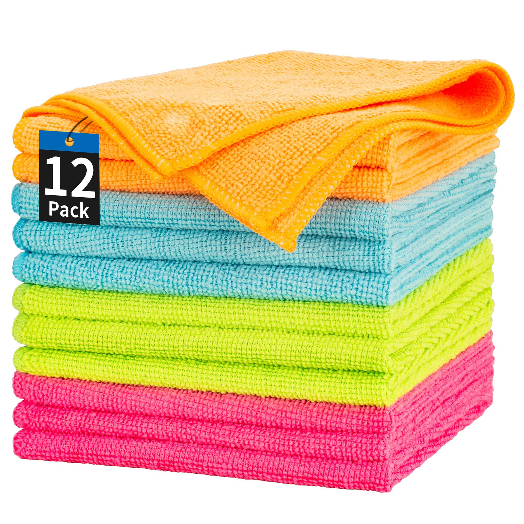 12 Pack Microfiber Cleaning Cloth 厨房清洁百洁布抹布 30*30cm