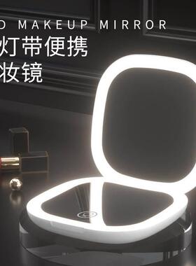 Mini Compact Led Makeup Mirror With Light 5X 10X Magnifying1