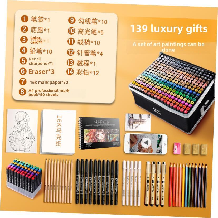 Marker pen 100 color suit animation cartoon 48 color touch a