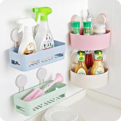 2pcs bathroom holder shelf stand rack sucker toothbrush wall