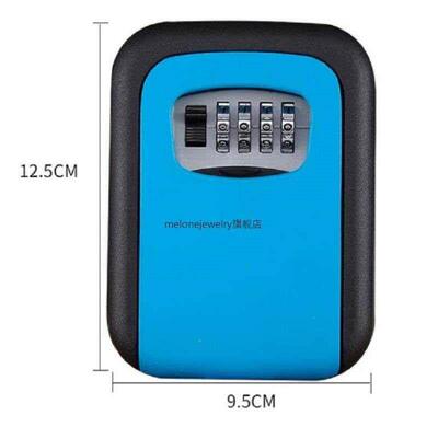 4 Digit Combination Key Lock Box Aluminum Wall Mounted Key
