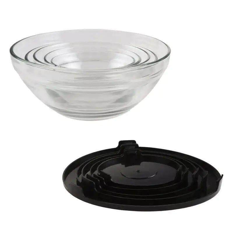 Glass Food Storage Containers with Snap Lids 10 Pieces Set b